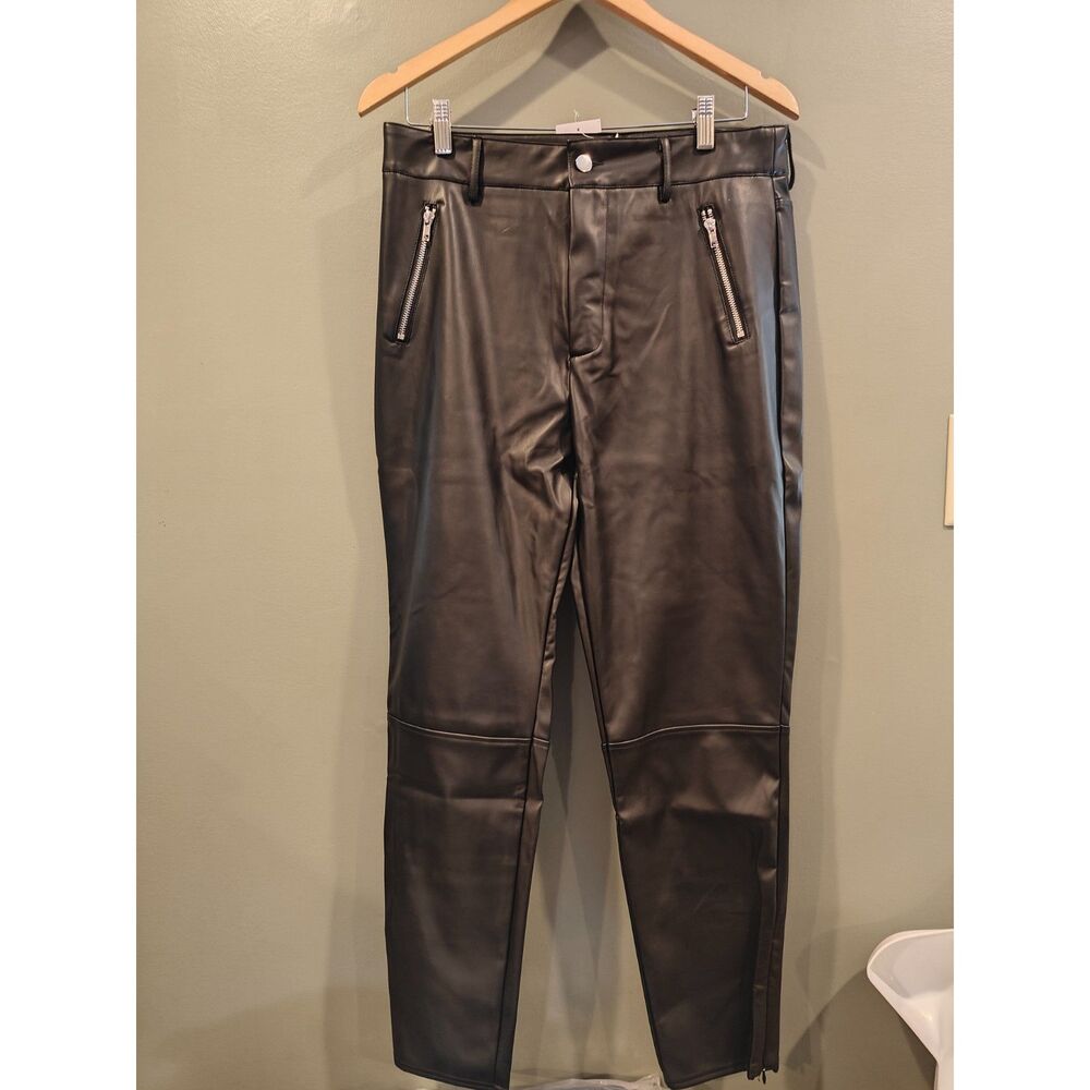 shoedazzle Moto Faux Leather Skinny Leggings large